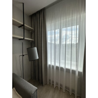 Штора рогожка з гардиною в зал 232 х 257